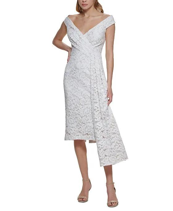 Women's Lace Off-The-Shoulder Sheath Dress
