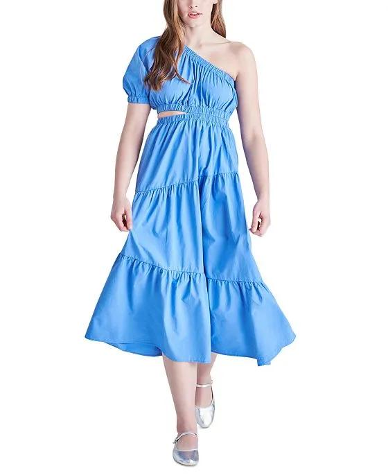 Women's Leena Cotton Poplin One-Shoulder Maxi Dress