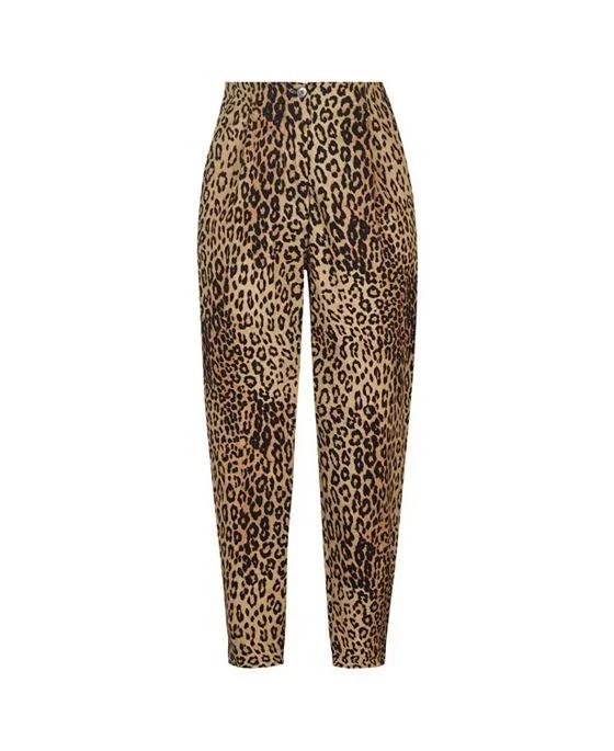 Women's Leopard Print Slouchy Pants
