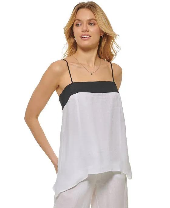 Women's Linen Asymmetrical Camisole 