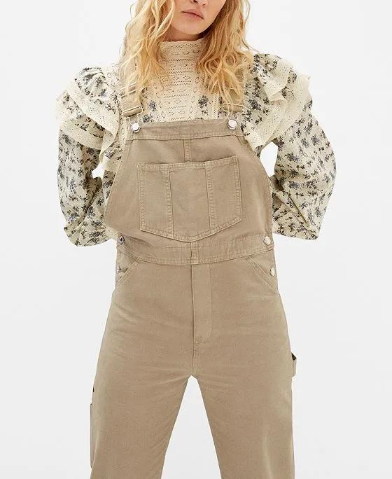 Women's Long Denim Dungarees