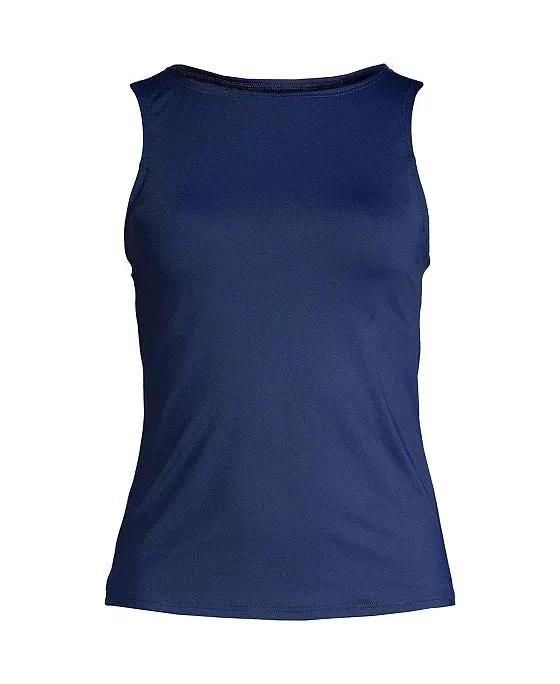 Women's Long High Neck UPF 50 Sun Protection Modest Tankini Swimsuit Top