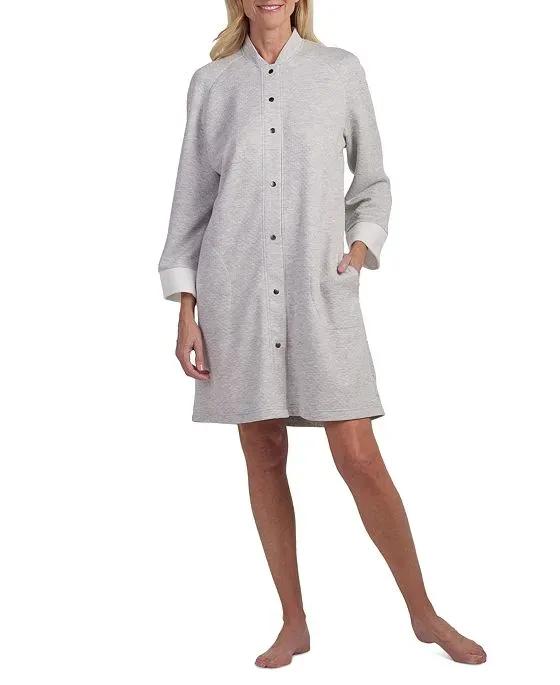 Women's Long-Sleeve Snap-Front Robe