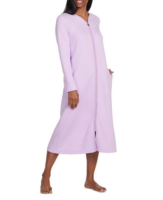 Women's Long-Sleeve Zip-Front Robe