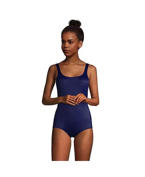 Women's Long Tummy Control   Scoop Neck Soft Cup Tugless One Piece Swimsuit