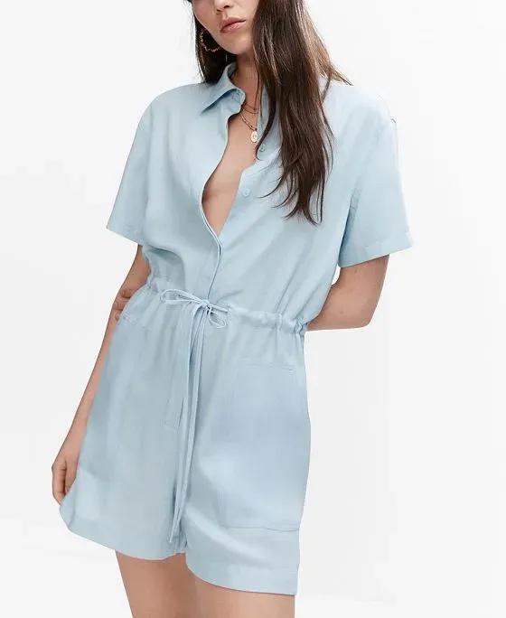 Women's Lyocell Shirt Jumpsuit