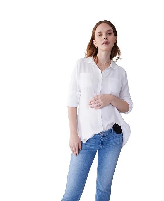 Women's Maternity Classic Button Down Shirt