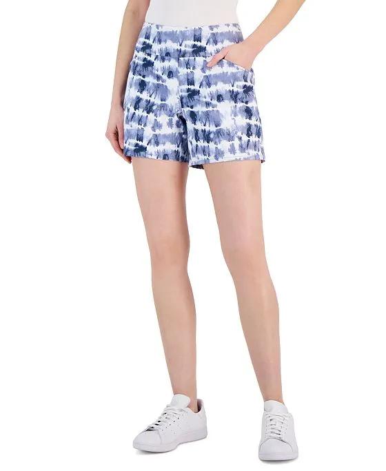 Women's Mid Rise Tie-Dyed Shorts, Created for Macy's