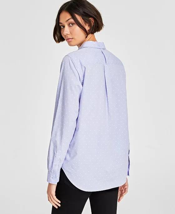 Women's Missy and Plus Size Collared Button-Down Shirt, Created for Macy’s