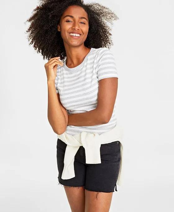 Women’s Missy and Plus Size Ribbed T-Shirt, Created for Macy’s 