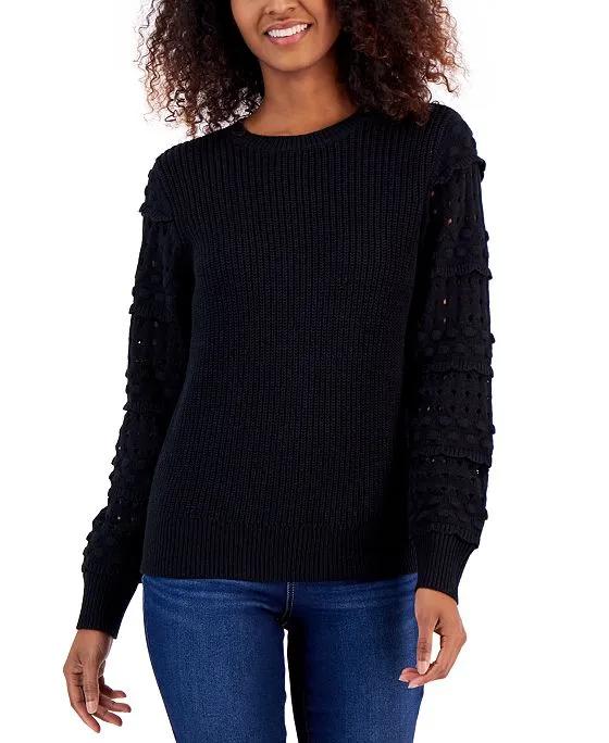 Women's Mixed-Knit Sweater, Created for Macy's