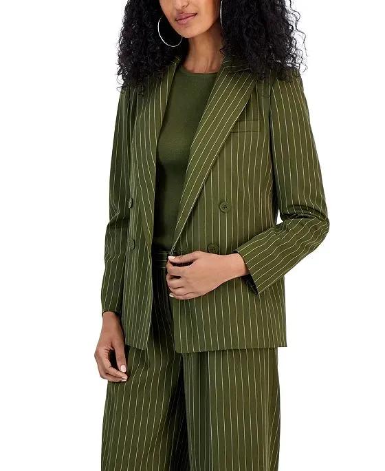 Women's Notched-Lapel Double-Breasted Blazer
