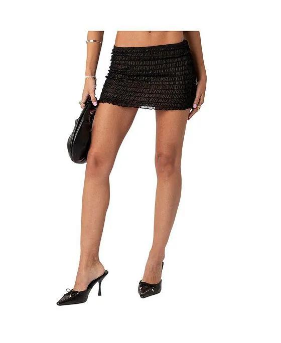 Women's Oakley Sheer Textured Mini Skirt