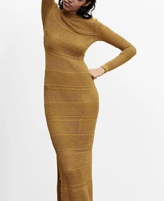 Women's Open Back Knitted Dress