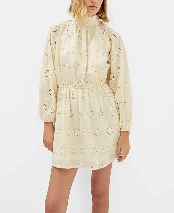 Women's Openwork Detail Cotton Dress