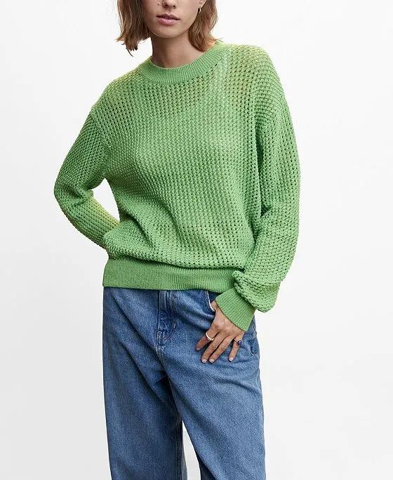 Women's Openwork Knit Sweater