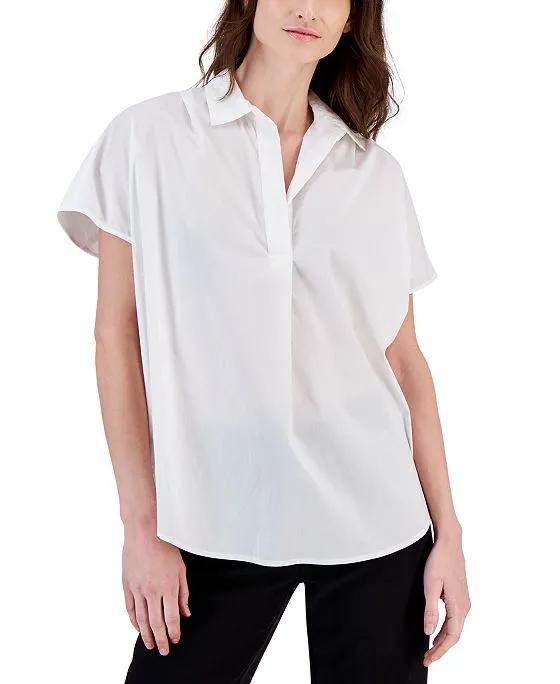 Women's Oversized Dolman-Sleeve Shirt