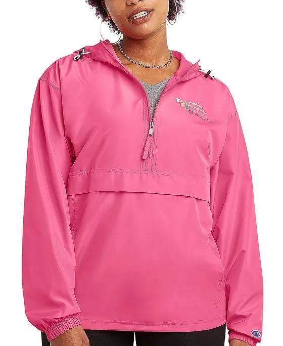 Women's Packable Pullover Hooded Jacket 