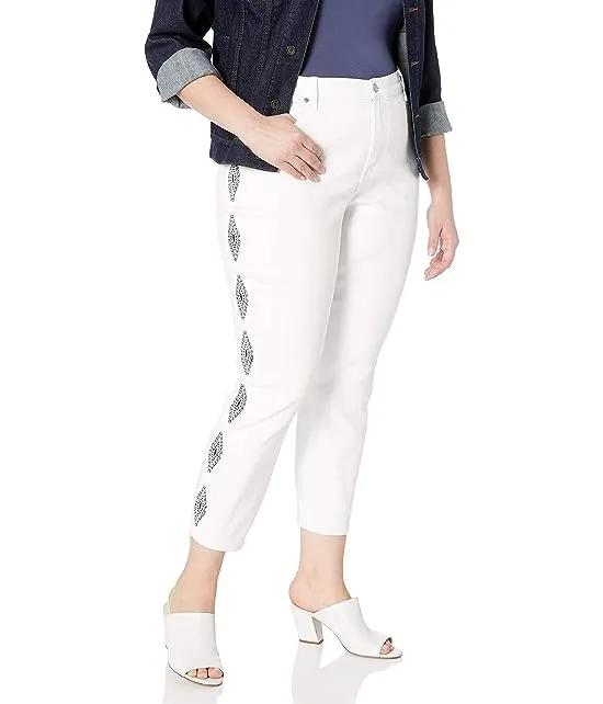 Women's Plus Size Ami Ankle Jean with Embroidery