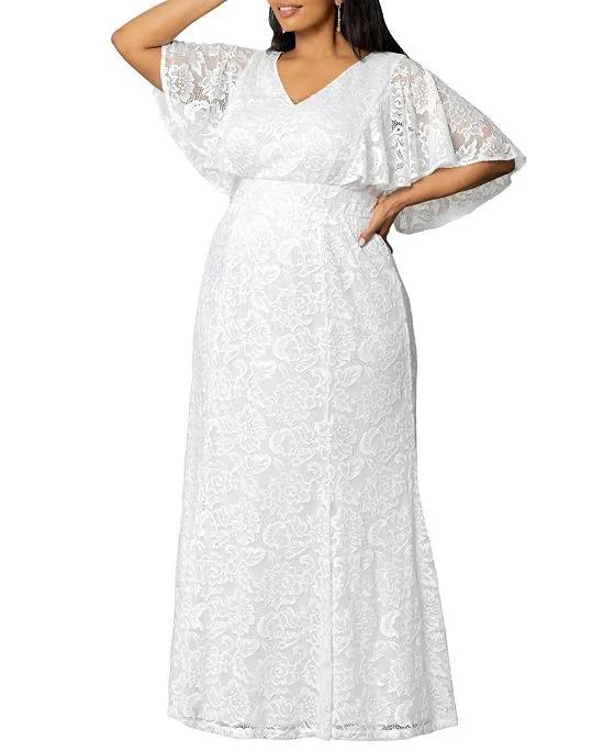 Women's Plus size Clarissa Lace Wedding Gown