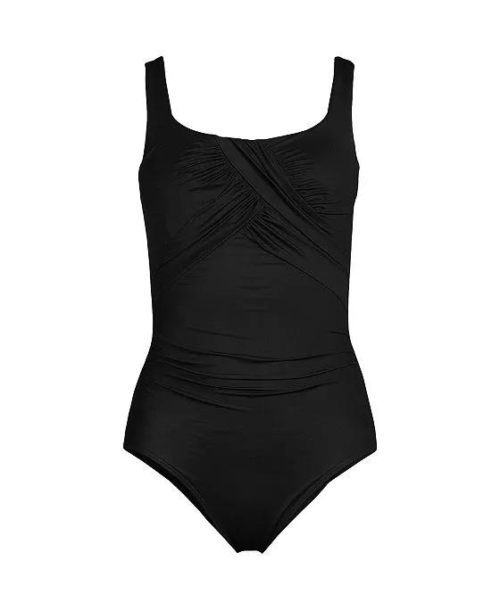 Women's Plus Size SlenderSuit Carmela Tummy Control Scoop Neck One Piece Swimsuit