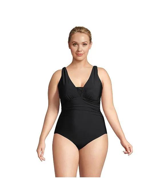 Women's Plus Size SlenderSuit Grecian Tummy Control One Piece Swimsuit