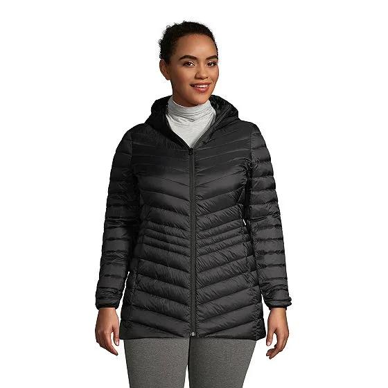 Women's Plus Size Ultralight Packable Down Long Jacket