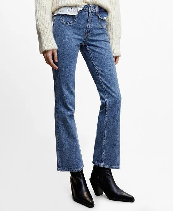 Women's Pocket Flared Jeans