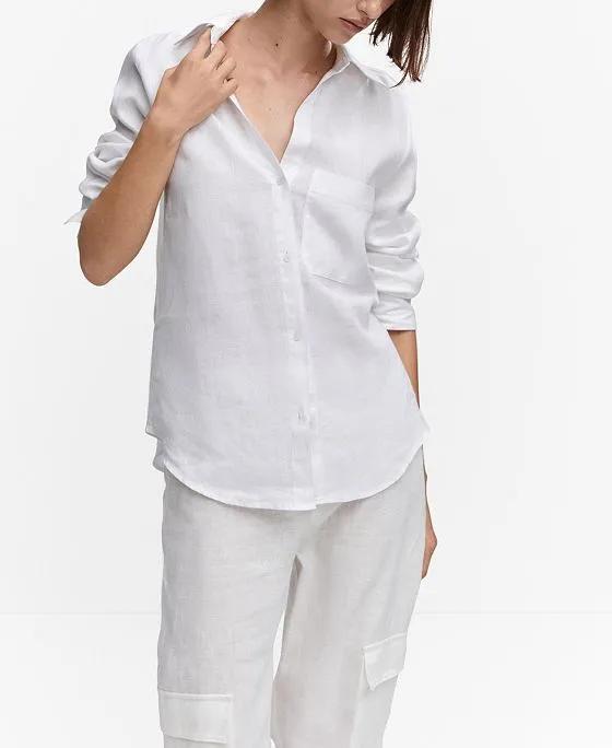 Women's Pocket Linen Shirt