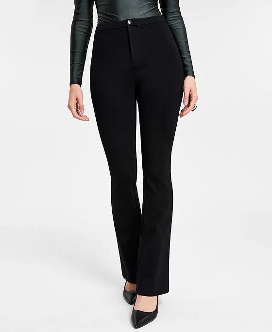 Women's Ponte-Knit Flare-Leg Pants, Created for Macy's