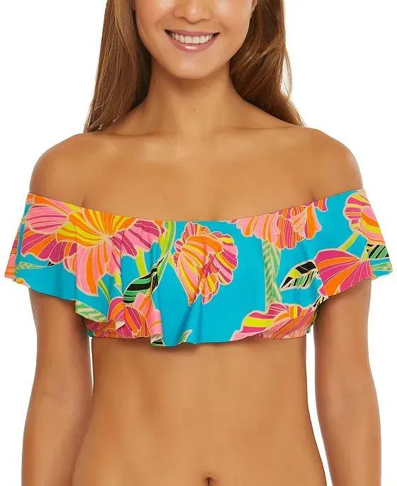 Women's Poppy Ruffled Bandeau Bikini Top