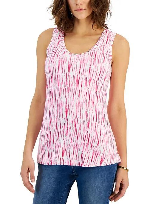Women's Printed Embellished Scoop-Neck Tank Top, Created for Macy's