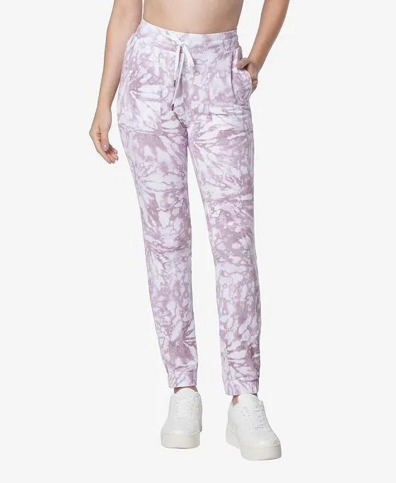 Women's Printed Full Length Joggers Pant with Patch Pocket 