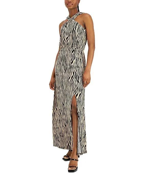 Women's Printed Halter Maxi Dress, Created for Macy's