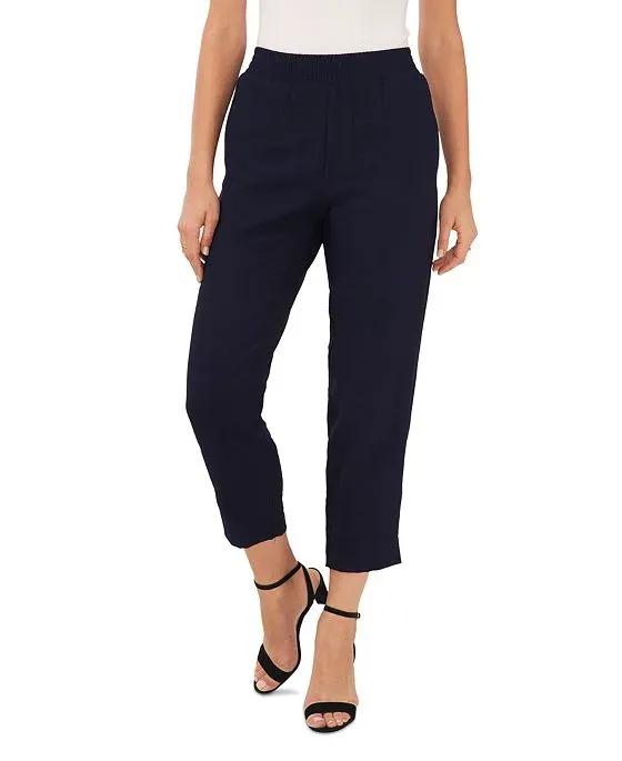 Women's Pull-On Cropped Straight-Leg Pants