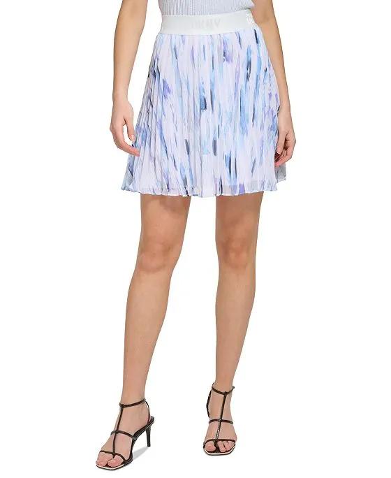 Women's Pull-On Printed Chiffon Skirt 