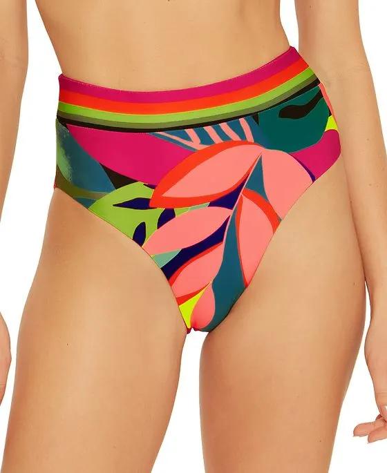 Women's Rainforest Banded High-Waist Bikini Bottoms