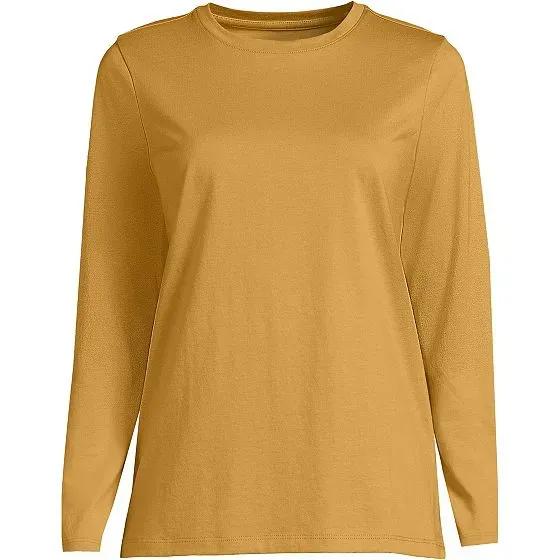 Women's Relaxed Supima Cotton Long Sleeve Crewneck T-Shirt