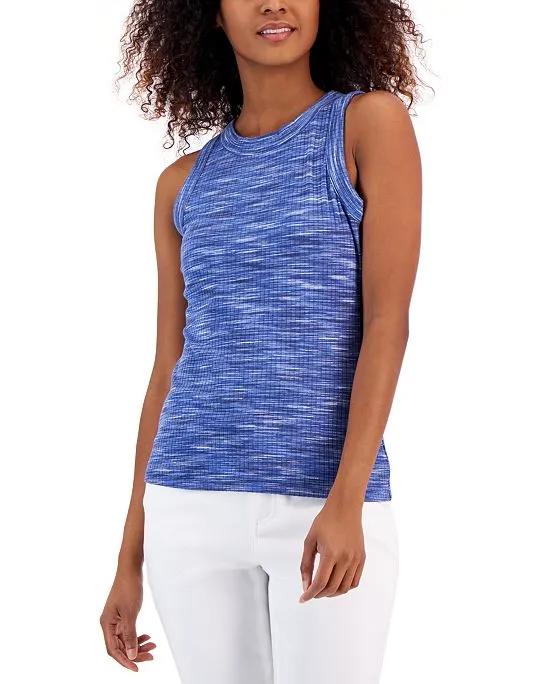 Women's Ribbed High-Neck Tank, Created for Macy's