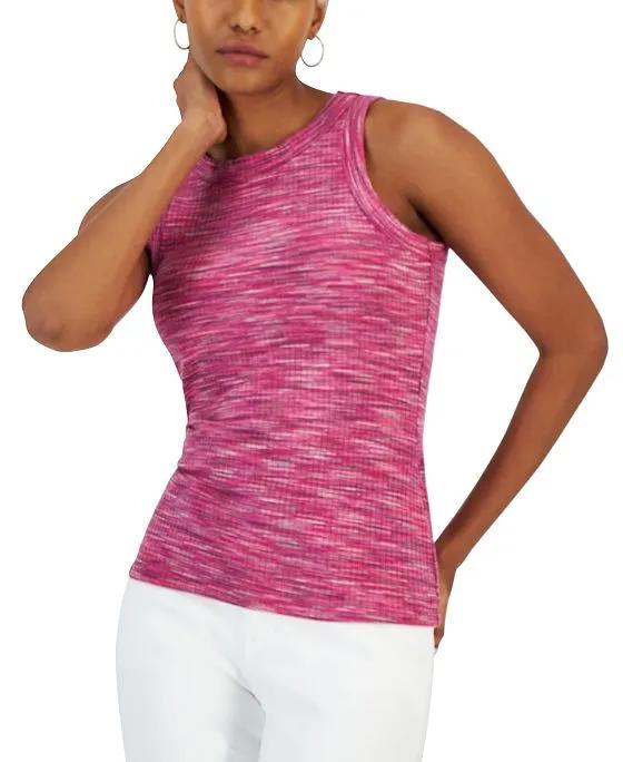 Women's Ribbed High-Neck Tank, Created for Macy's