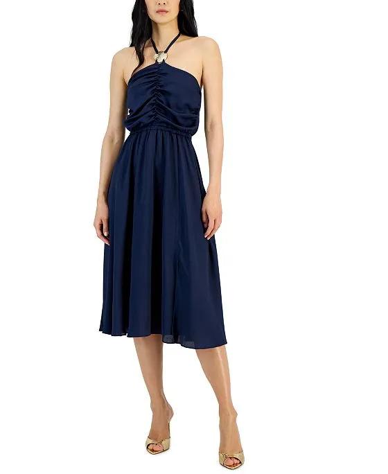 Women's Ruched Halter Dress, Created for Macy's 