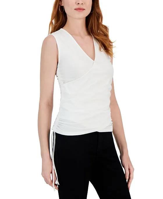 Women's Ruched V-Neck Crossover Top, Created for Macy's