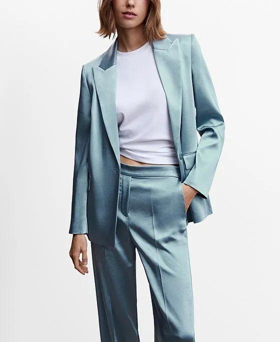Women's Satin-Finish Blazer