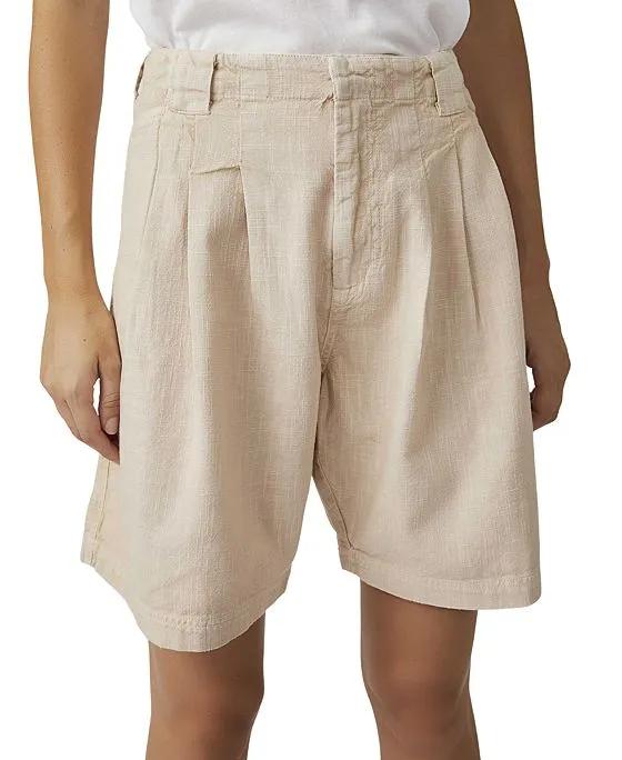 Women's Say So Linen Trouser Shorts