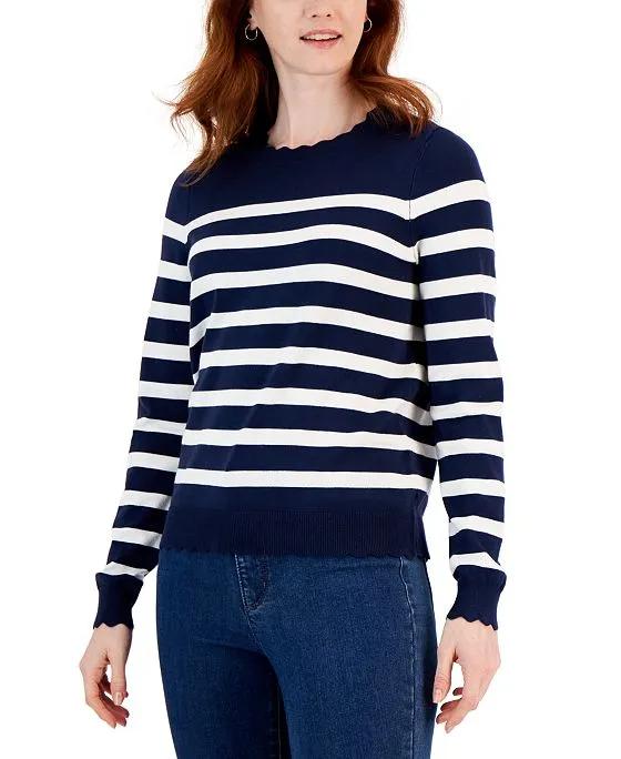 Women's Scalloped Edge Sweater, Created for Macy's 