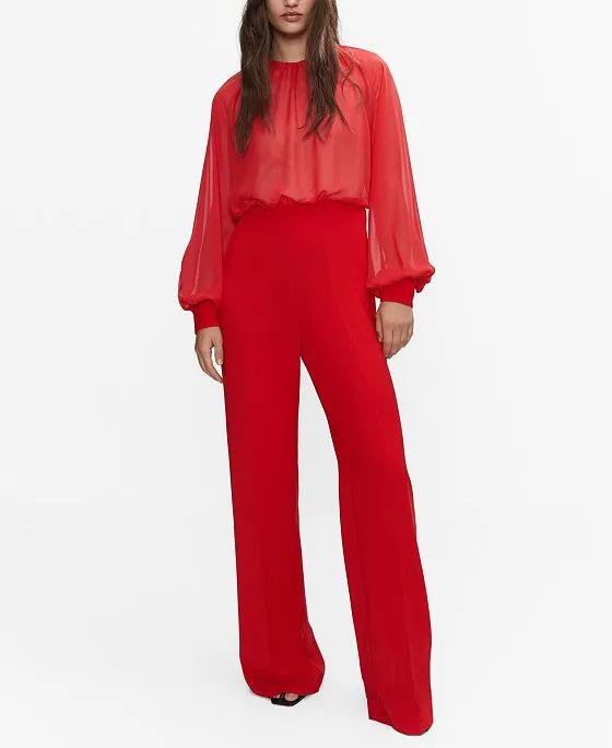 Women's Semitransparent Chiffon Jumpsuit