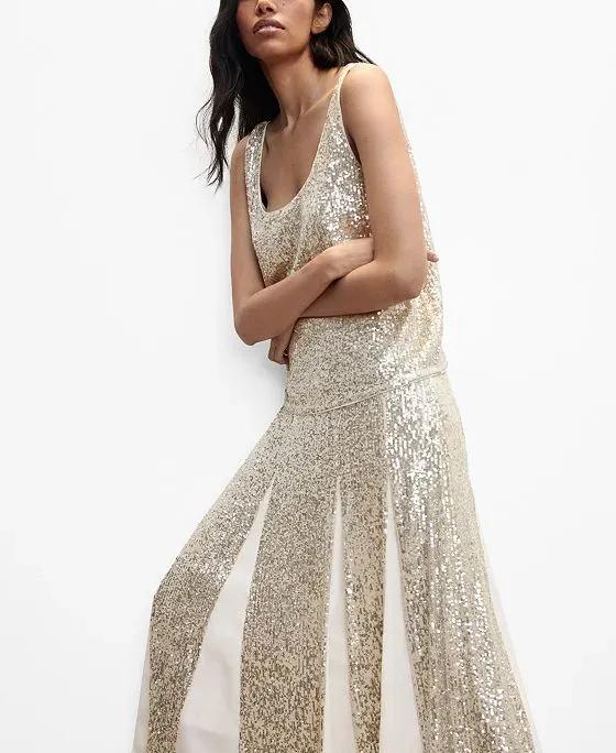 Women's Sequin Midi Skirt