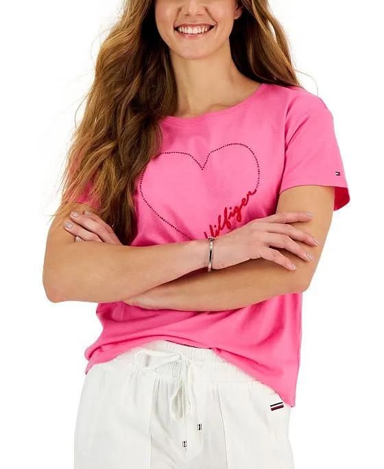 Women's Signature Heart-Graphic T-Shirt