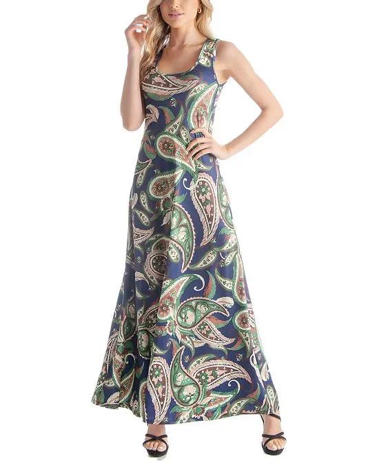 Women's Sleeveless Flowy Full Length Relaxed Dress