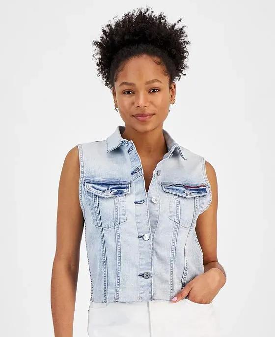 Women's Sleeveless Jean Vest
